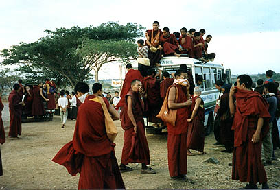 Tibetan monks in India