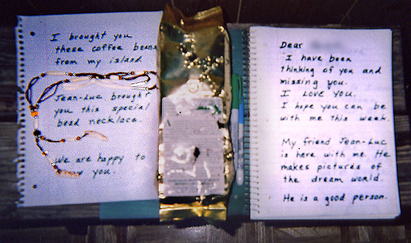 Note with gift offerings
